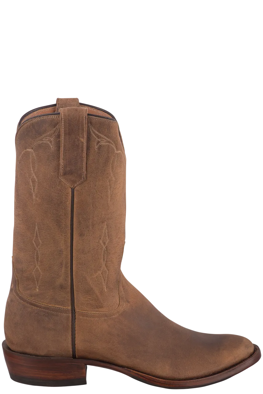 Rios of Mercedes Elk Bottom Roper Boots - Sand