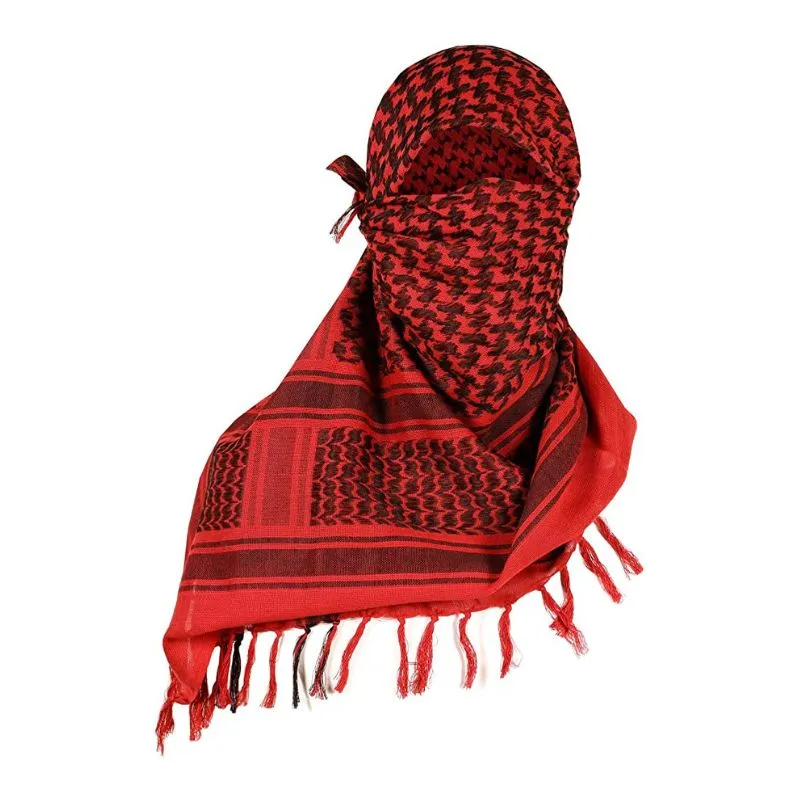 Shemagh Head Wrap Red/BLK