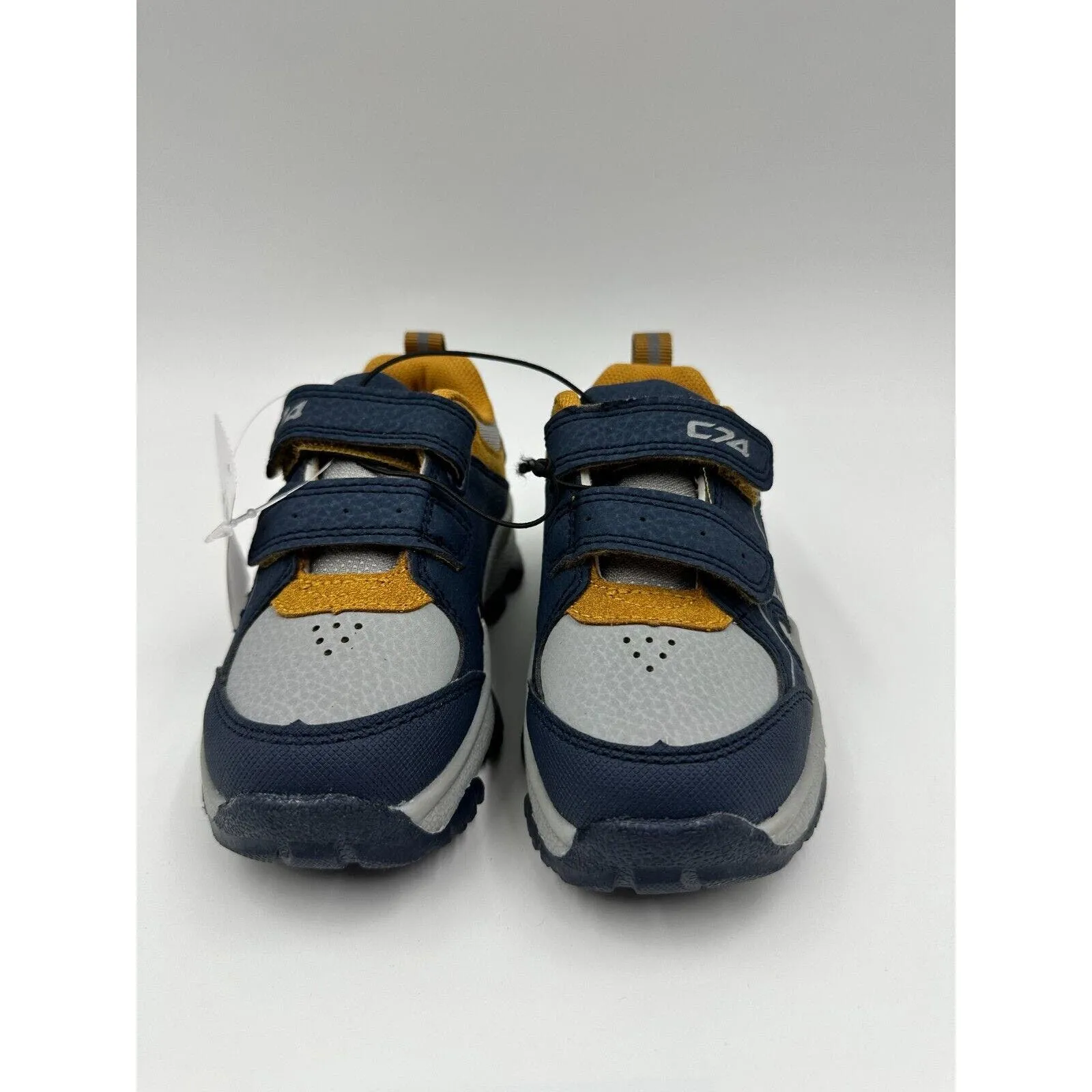 Small Kid Size 7, Low Top Navy and Gray Hikers