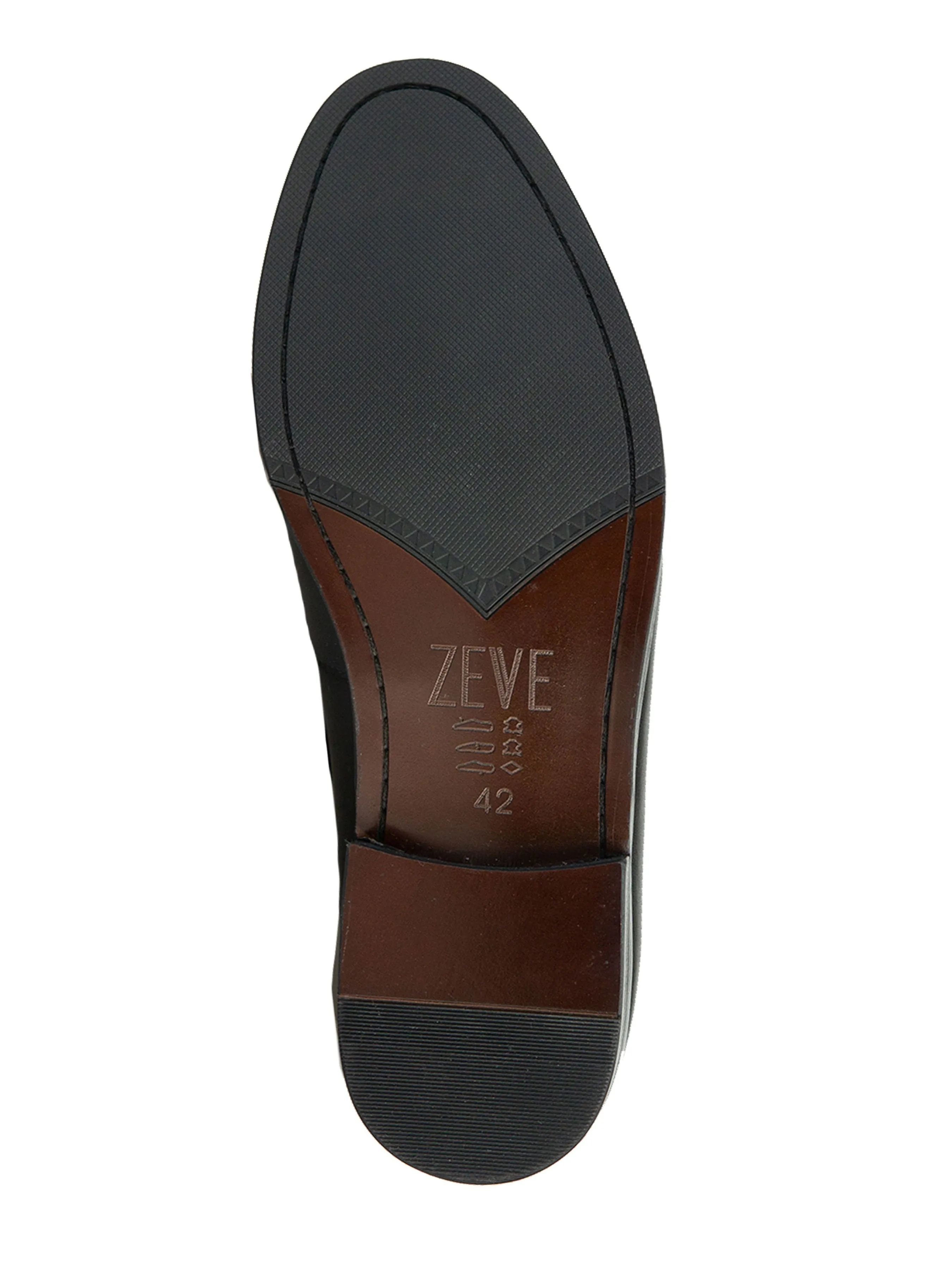 Tassel Loafer Wing Strap - Dark Brown (Hand Painted Patina)