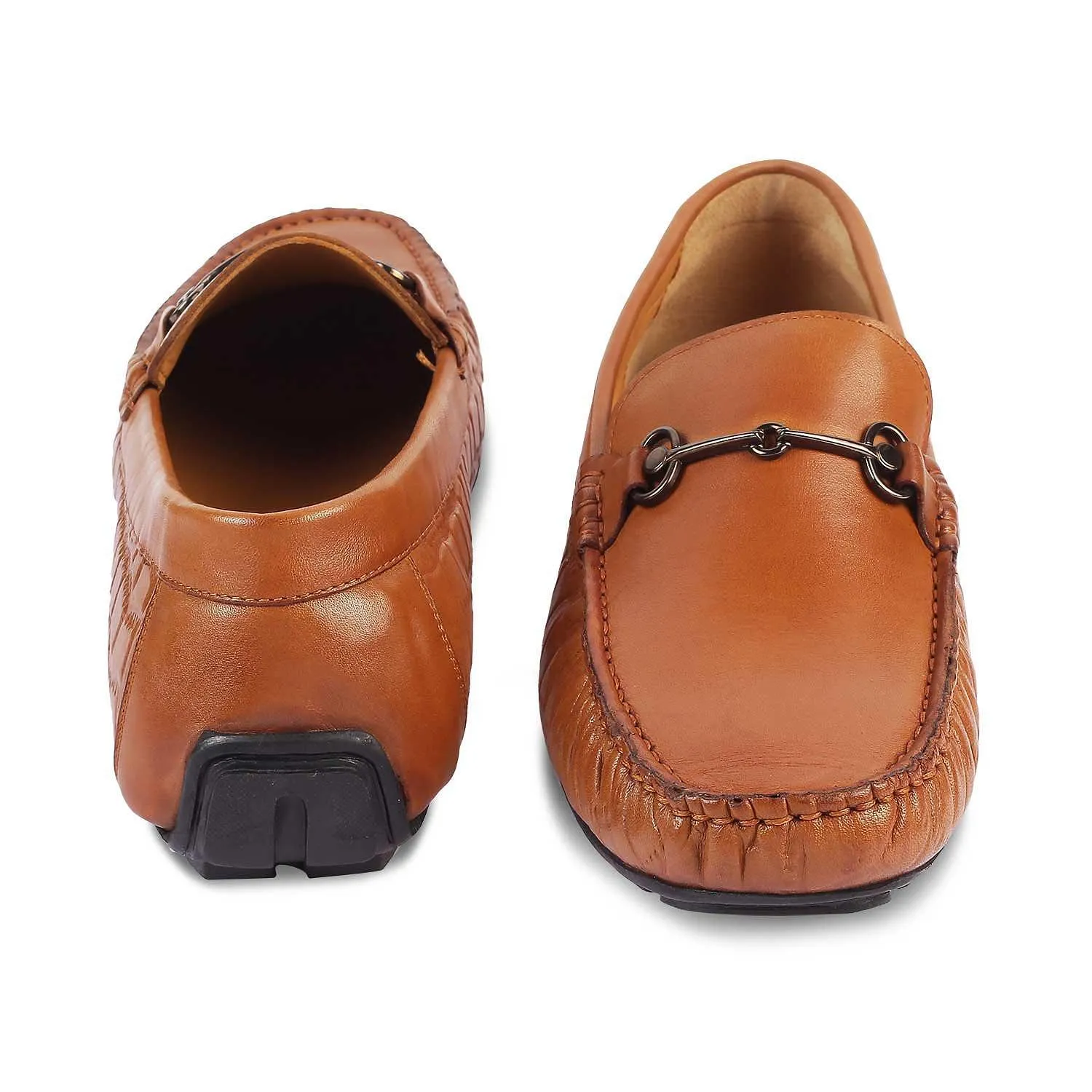 The Port Tan Men's Leather Driving Loafers Tresmode