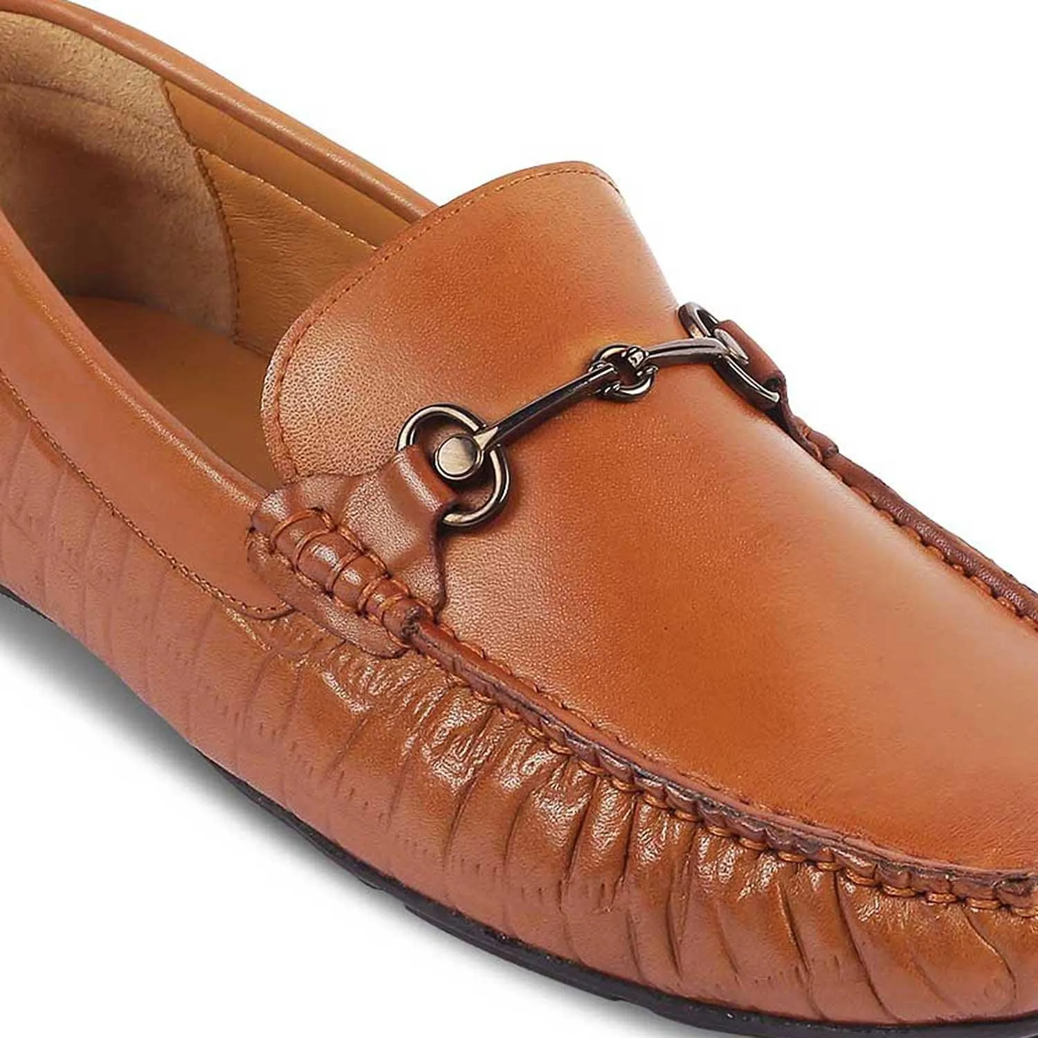 The Port Tan Men's Leather Driving Loafers Tresmode