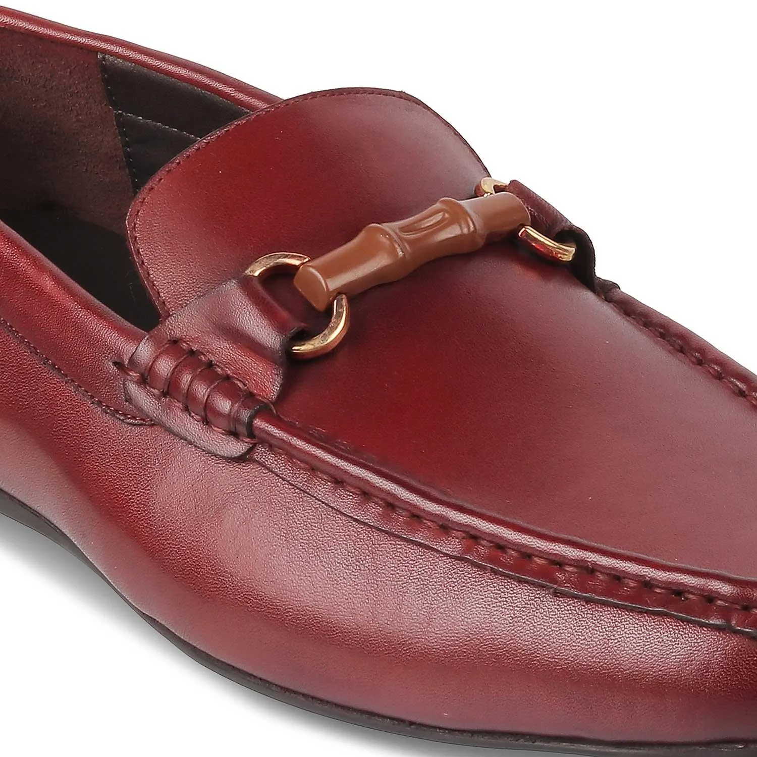 The Porter-2 Wine Men's Leather Loafers Tresmode