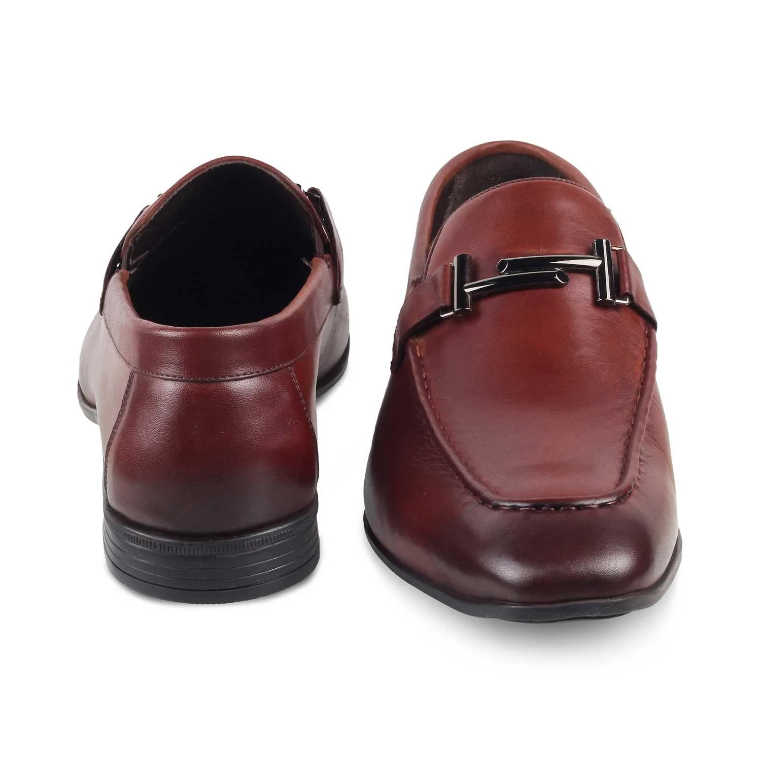 The Salperton Brown Men's Leather Loafers Tresmode