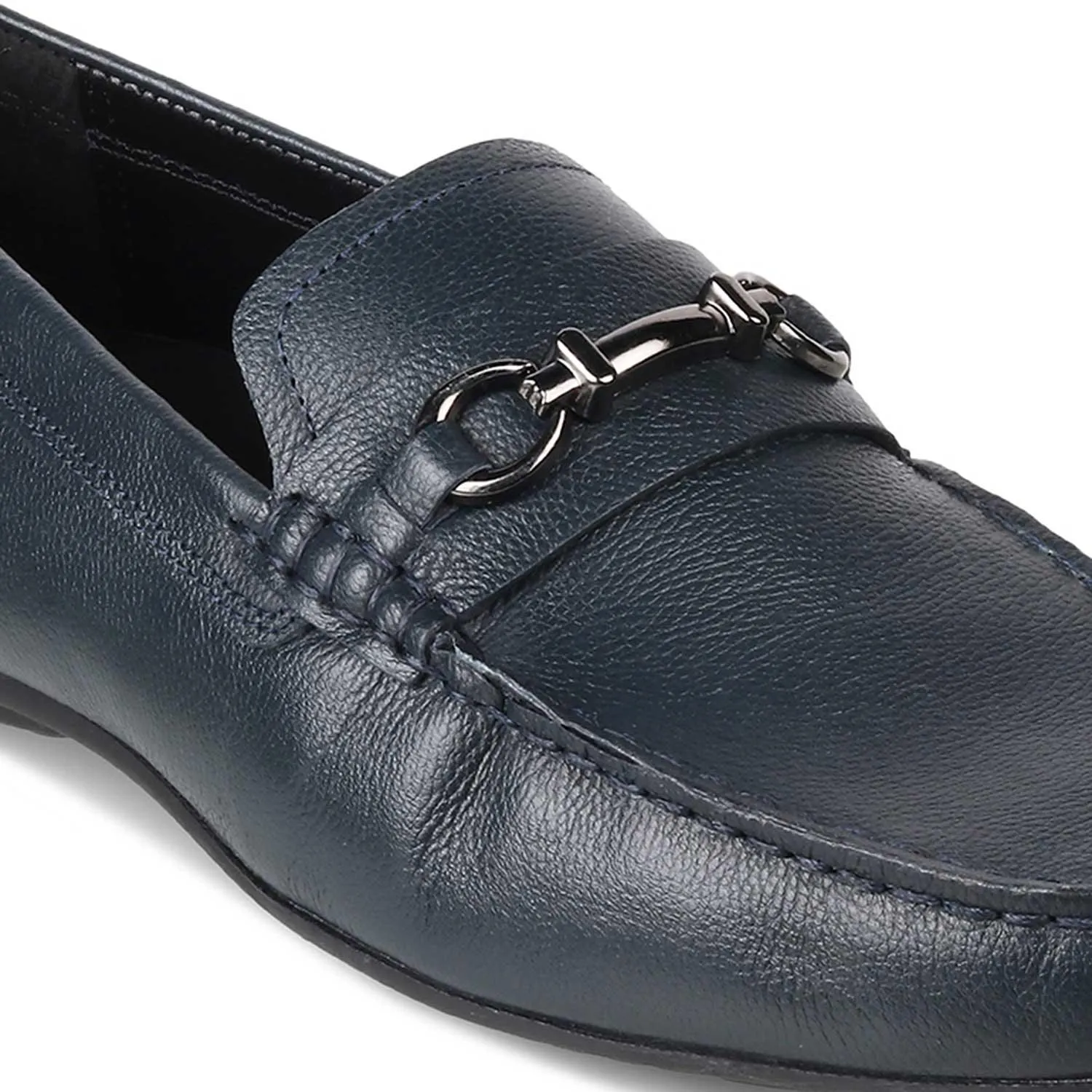 The Sandee Blue Men's Leather Driving Loafers Tresmode