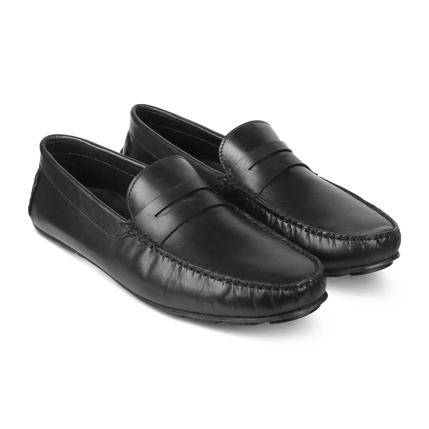 The Sloafer Black Men's Leather Driving loafers Tresmode