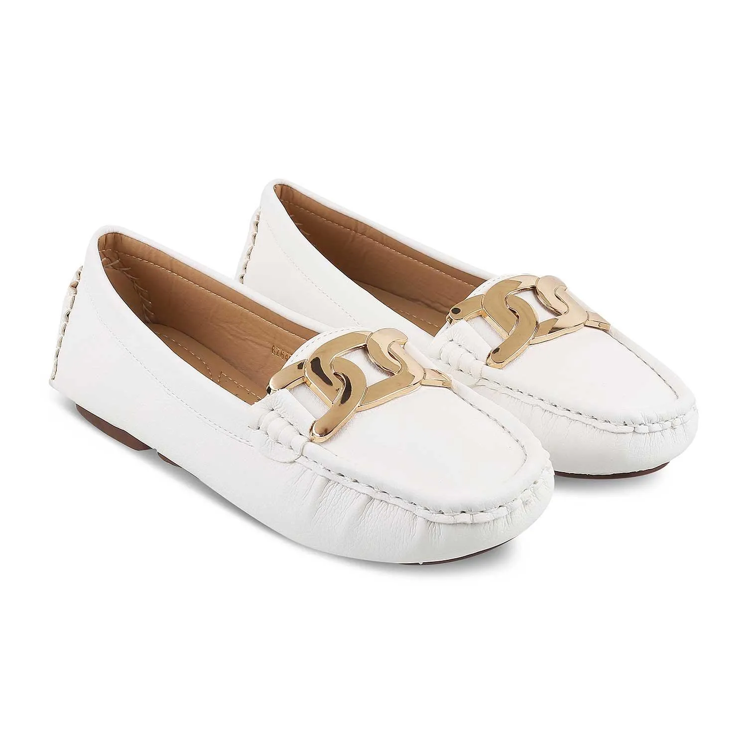 The Yon-New White Women's Dress Loafers Tresmode