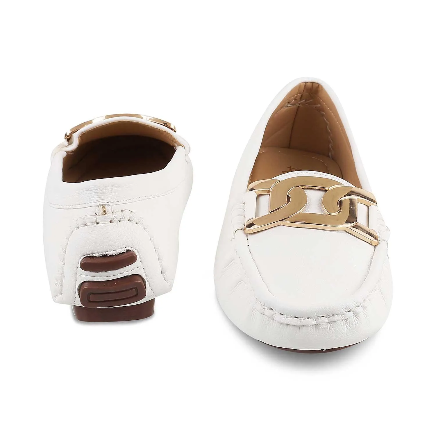 The Yon-New White Women's Dress Loafers Tresmode