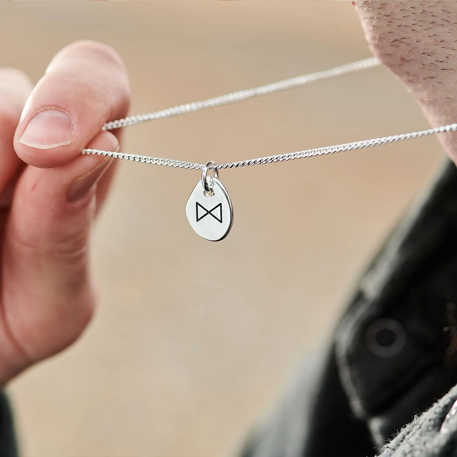 Travel Rune Silver Necklace