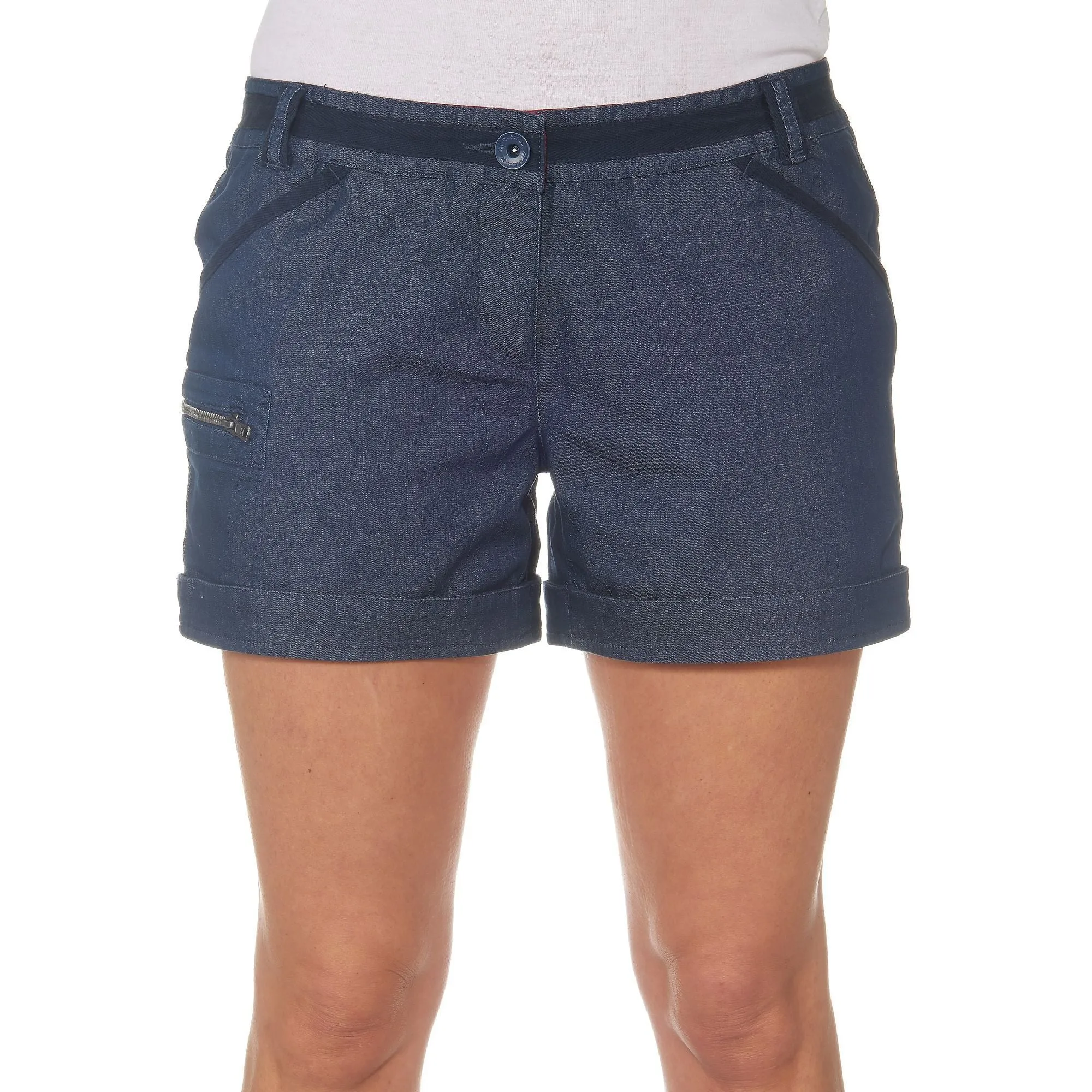 Women's Denim Nature Hiking Shorts Arpenaz 100