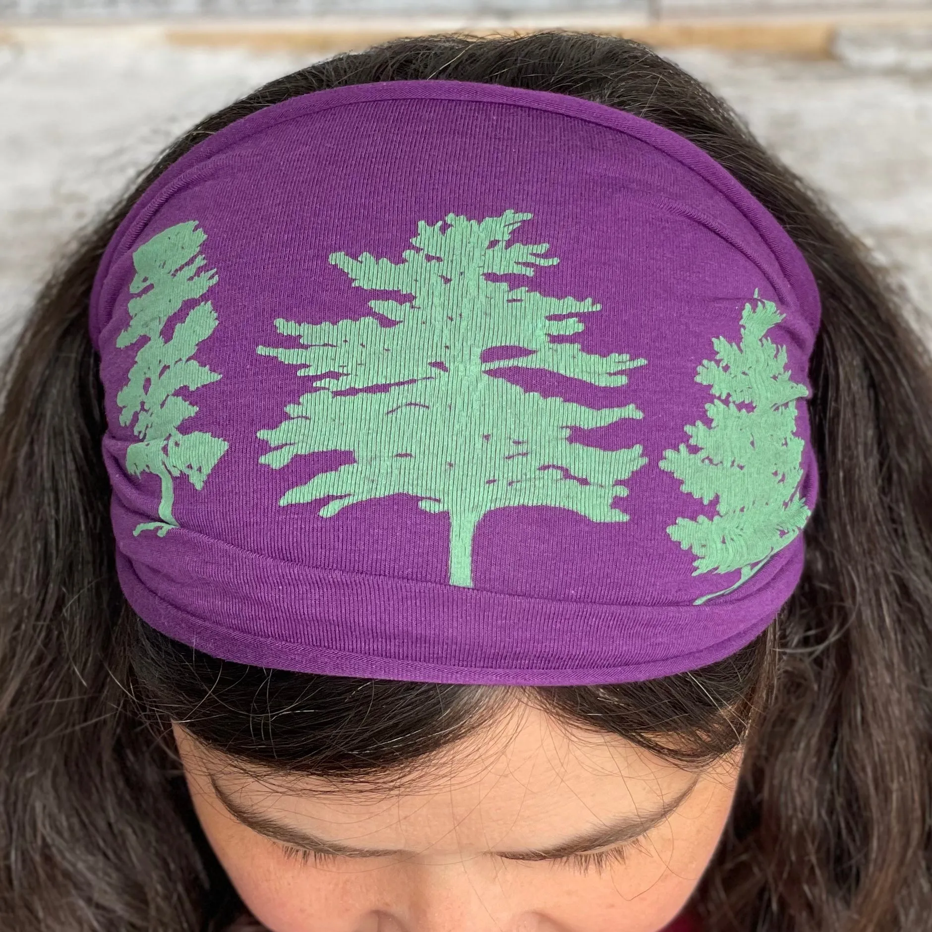 Woodland Pine Tree Headband - Purple