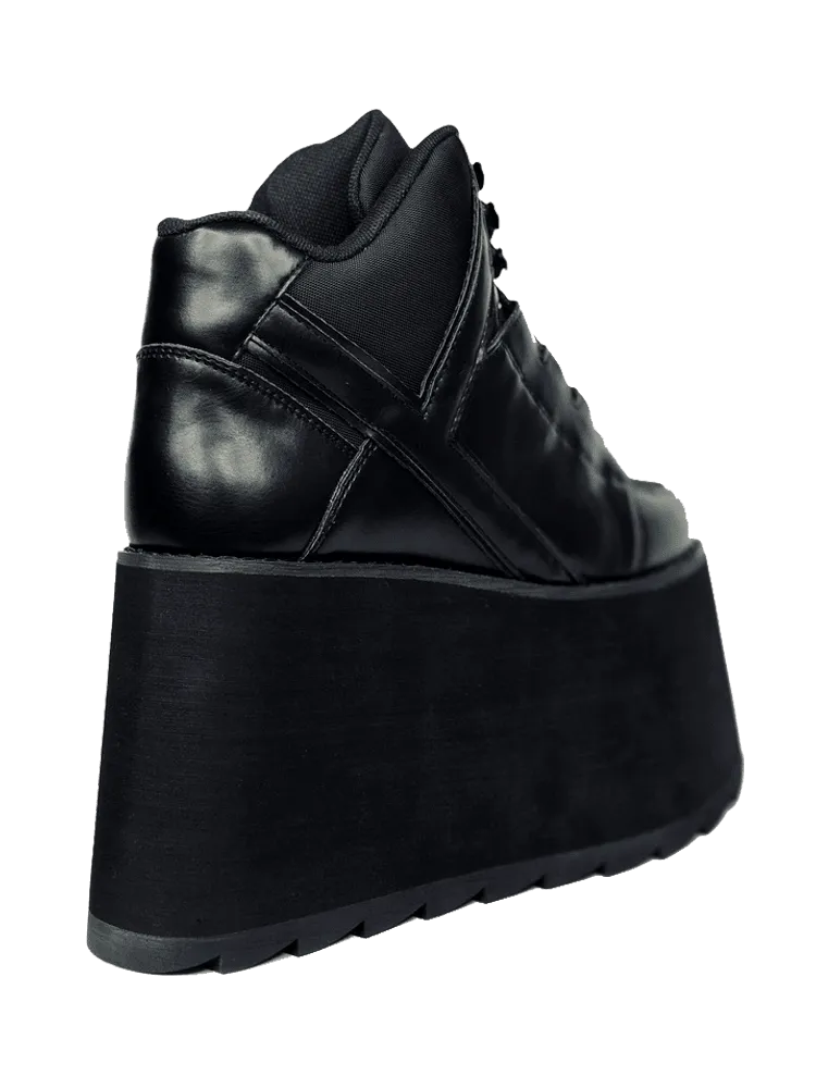 YRU Qozmo 2 black Platform shoes