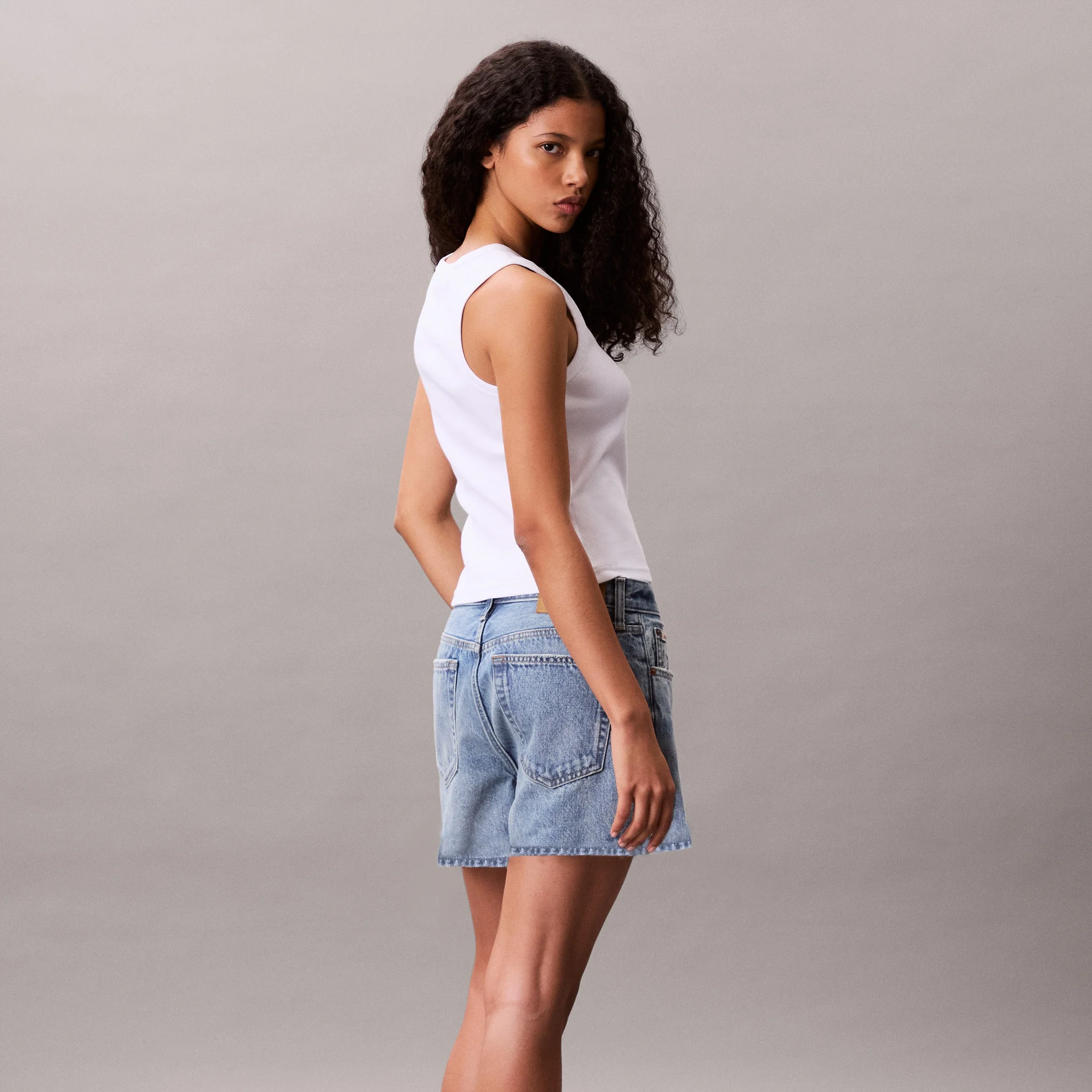 WOVEN COTTON גופייה - Image 2