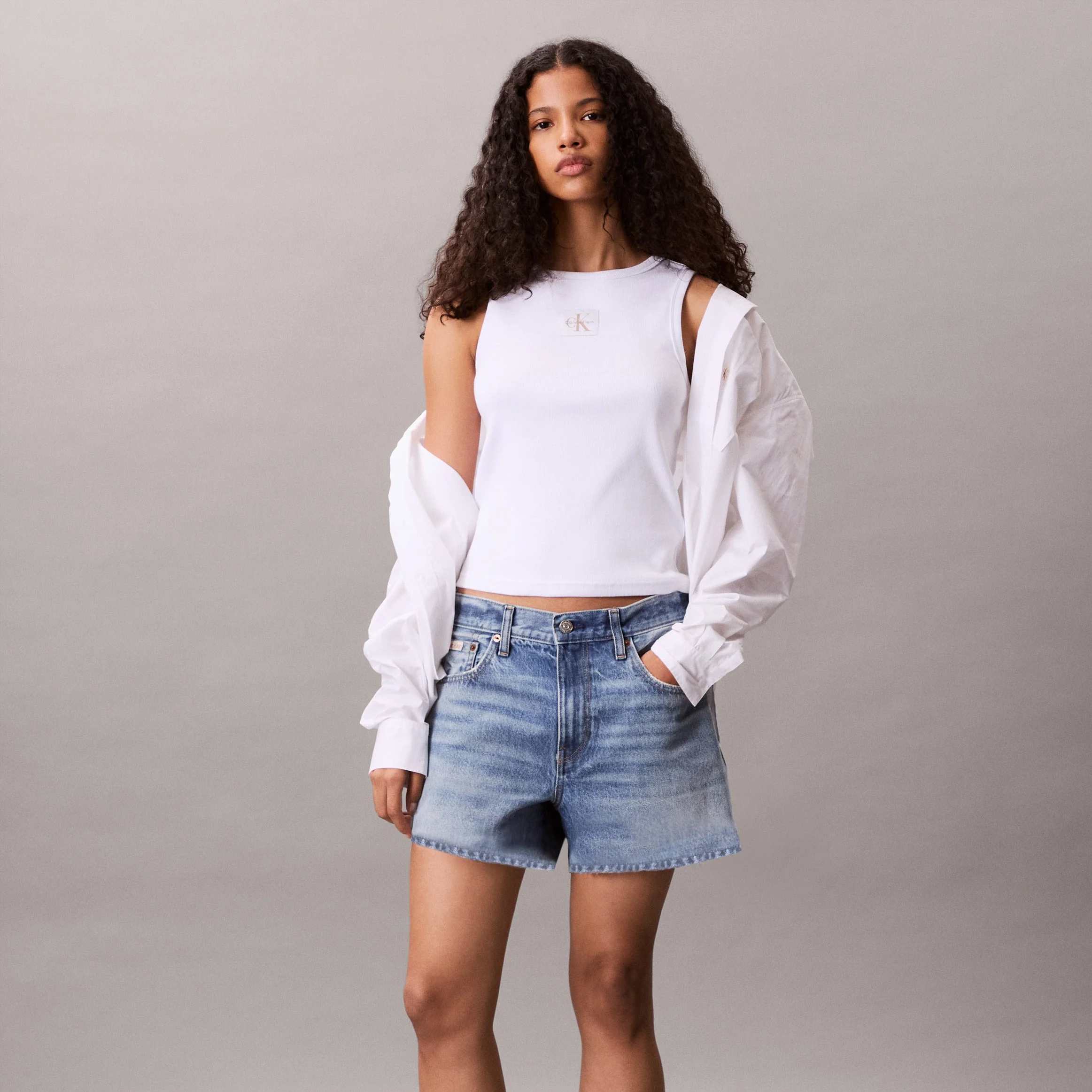 WOVEN COTTON גופייה - Image 4