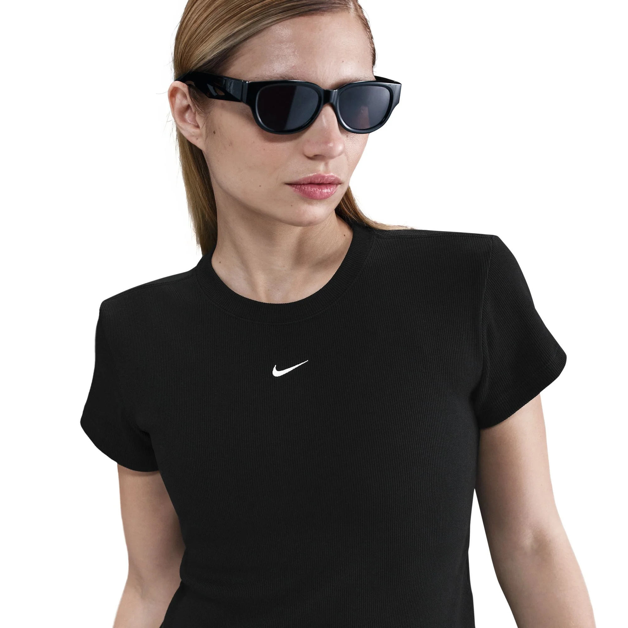 TIGHT RIBBED SHORT SLEEVE חולצת טי