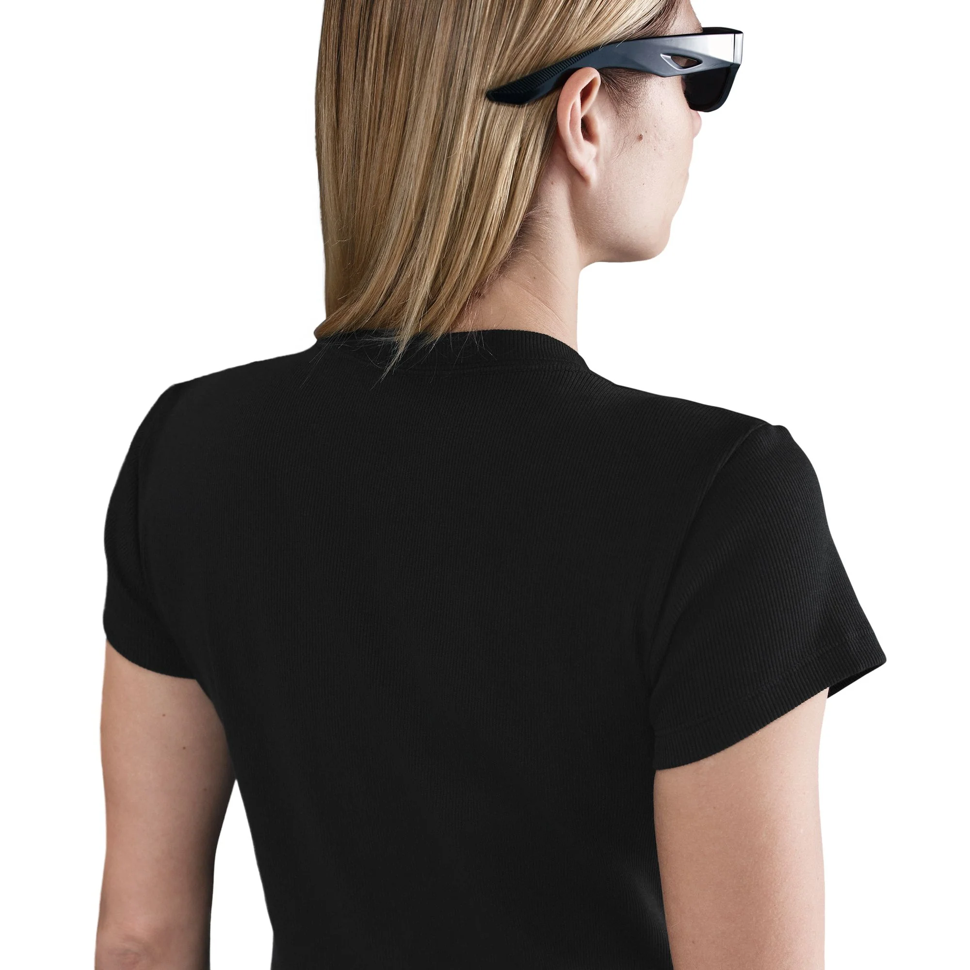 TIGHT RIBBED SHORT SLEEVE חולצת טי - Image 4