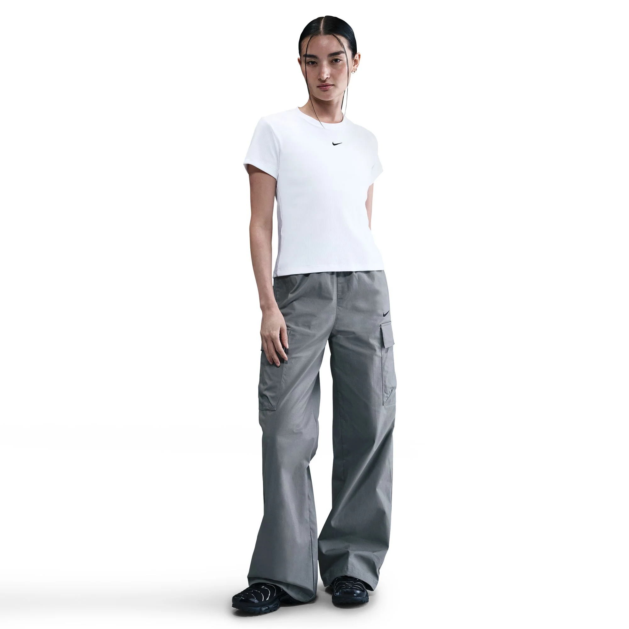 TIGHT RIBBED SHORT SLEEVE חולצת טי - Image 3
