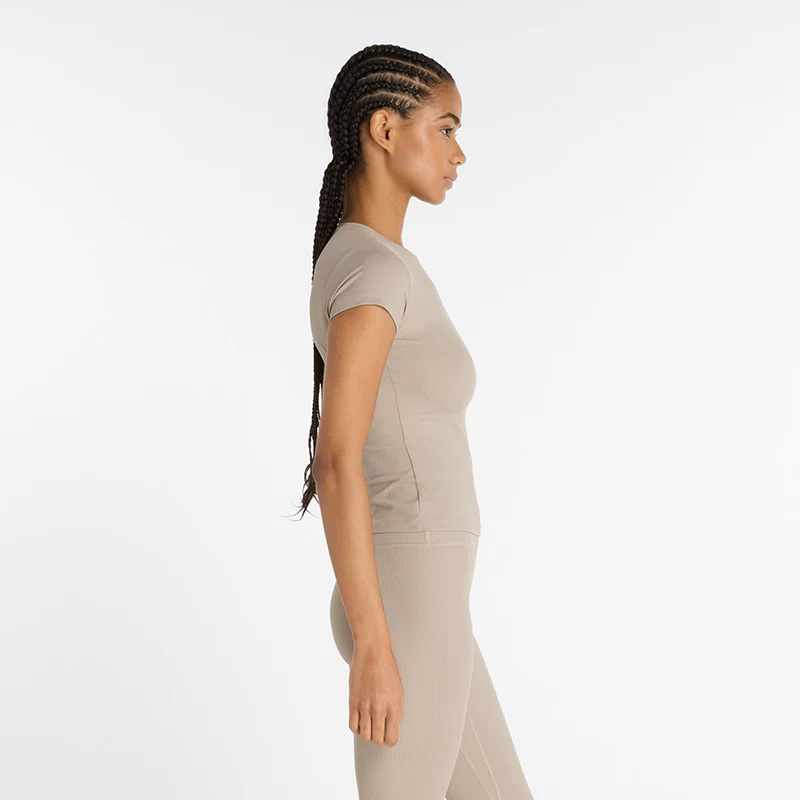 RIBBED FITTED טי שירט - Image 3