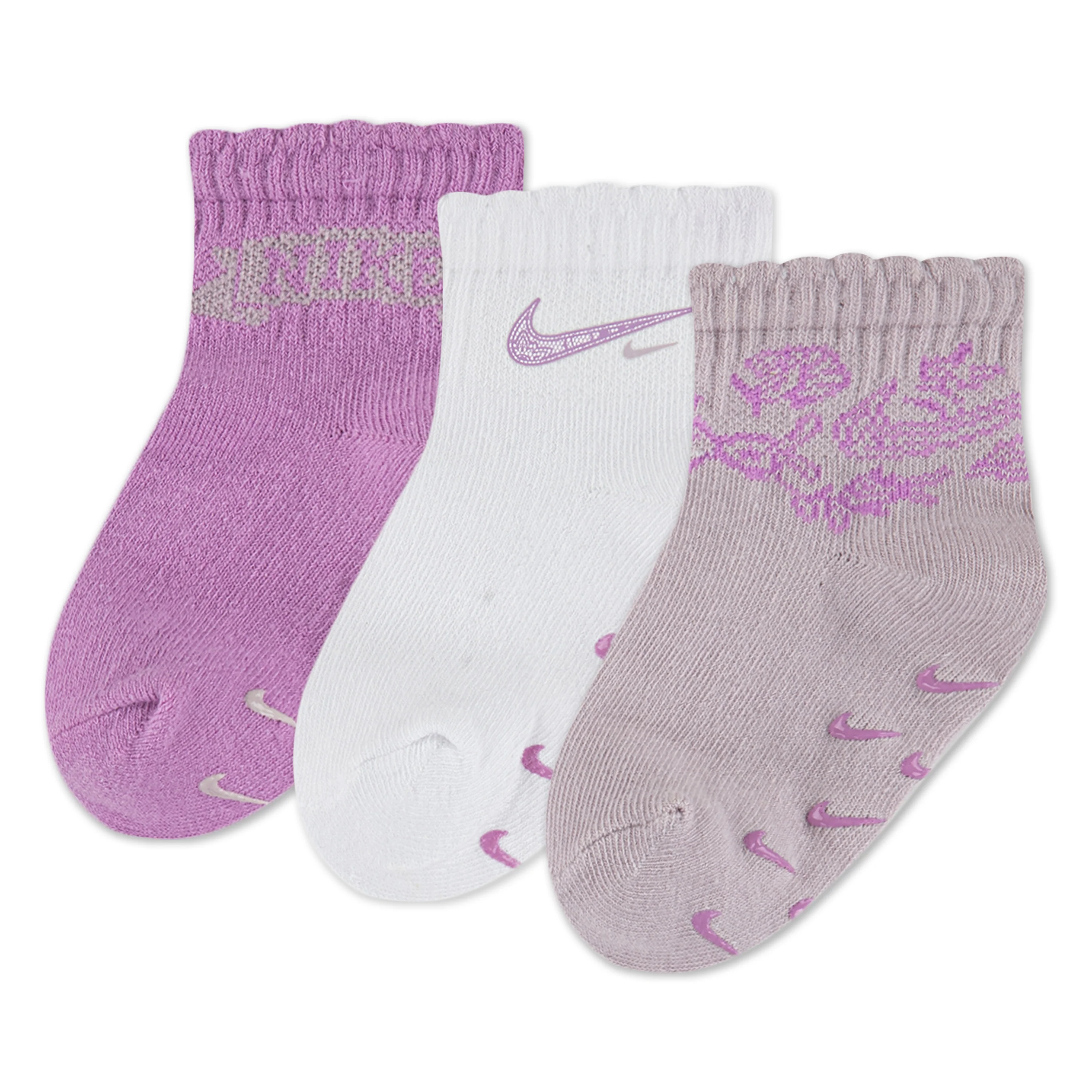 3PK LACE IT UP SCALLOP ANKLE מארז גרבי תינוקות